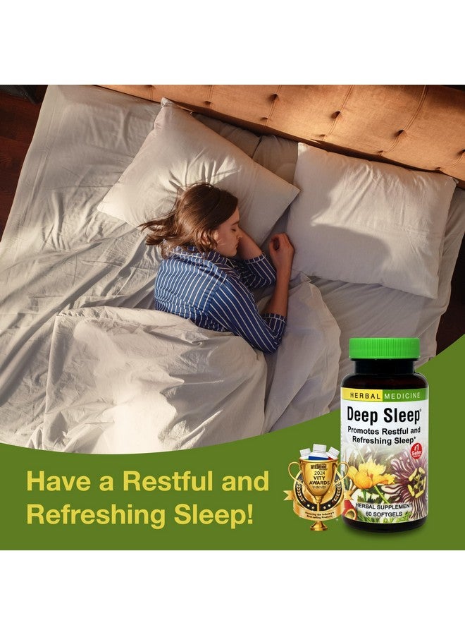 Herbs Etc. Deep Sleep Softgels - Herbal Sleep Support Supplement - Rest & Calming Support with Passionflower, Chamomile & Lemon Balm - 60 Softgels (60 Servings) - Image 3