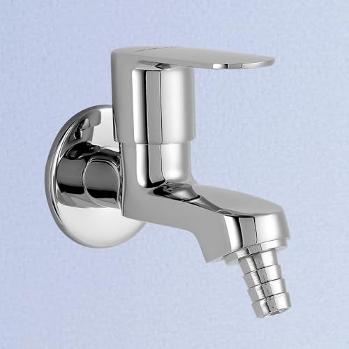 hindware Benelave by Hindware Bib Tap with Nozzle | Made of Brass | Mirror-Like Chrome Polish Finish | Suitable for Outdoor/Garden Area | Volga Range | 7-Year Manufacturer Warranty - Image 1