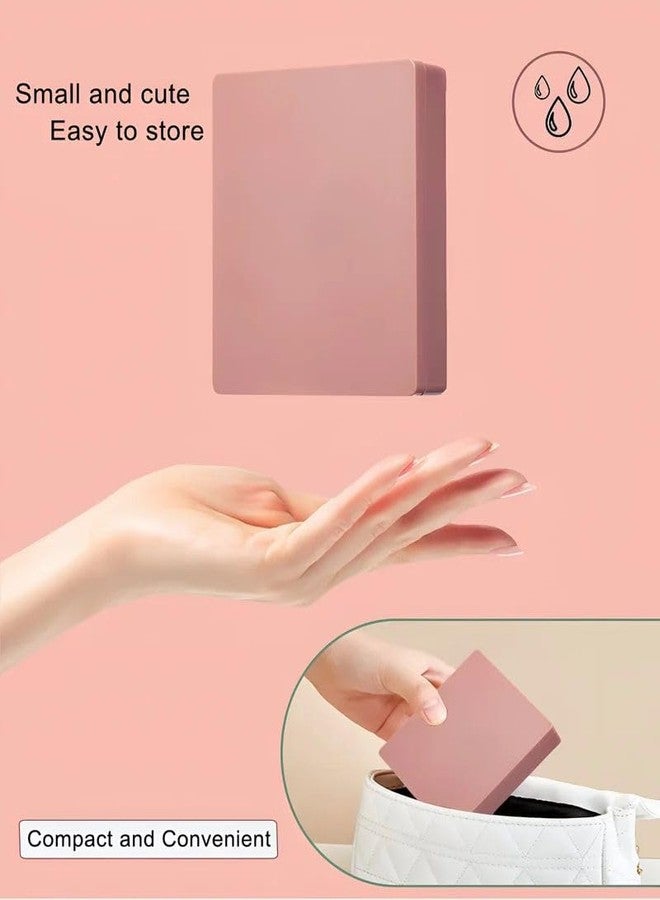 POLMI 5 makeup brushes of different sizes. The portable makeup brush set is lightweight and compact, easy to put in the cosmetic bag, and suitable for professional use, holiday travel or daily use at home. (pink) - Image 3