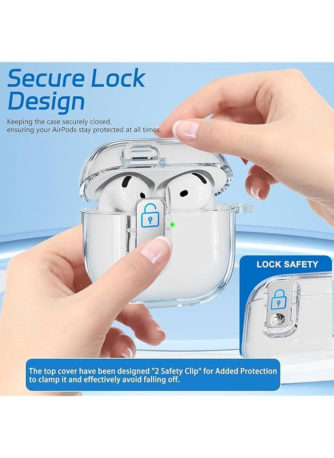 1+1 Compatible With Airpods 4 Case Clear Soft Tpu Transparent Airpods 4Th Generation Case Full Protection Cover With Lanyard For Airpods 4 Gen 2024 Usb C Clear Airpods 4