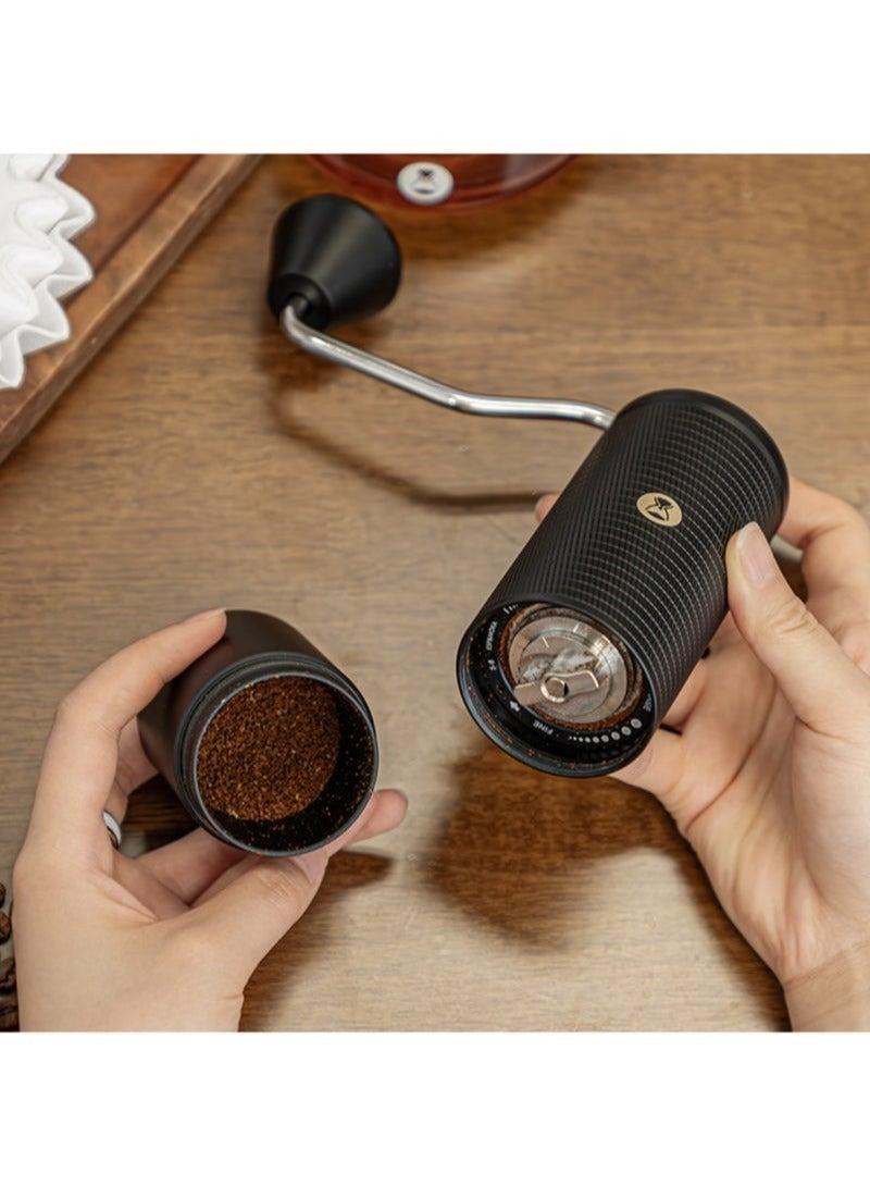 TIMEMORE Chestnut C5 Manual Coffee Grinder, Manual Coffee Manual Grinder Capacity 25g with CNC Stainless Steel Conical Burr Adjustable Internal Setting, Dual Bearing Positioning, Suitable for Travel, Camping (Black) - Image 3