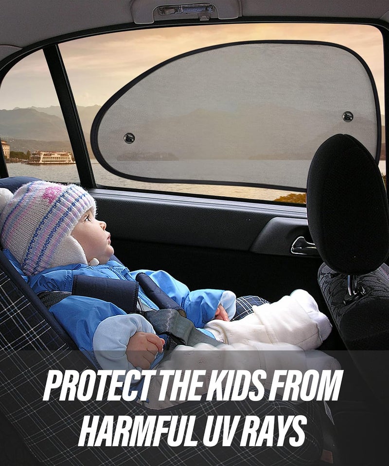 Reswish ESEWALAS 2 Pack Universal Car Window Shade for Baby,Car Window Sun Shade Car Sun Shades Cling Sunshades,Car Window Covers,Sun,Glare and UV Rays Protection,Car Shades for Side Windows - Image 4