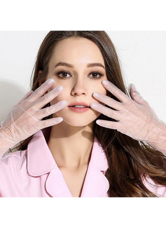 Generic 100-Piece Disposable Vinyl Gloves Transparent 13x7x24cm  - Image 4