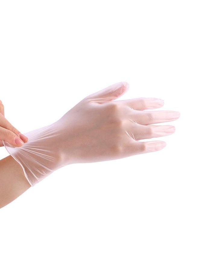 Generic 100-Piece Disposable Vinyl Gloves Transparent 13x7x24cm  - Image 2