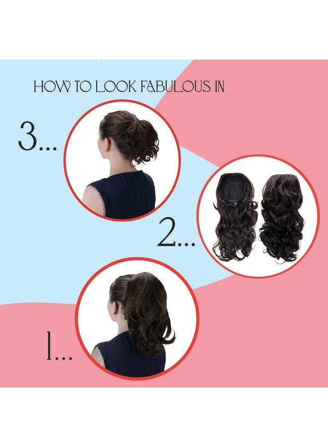 CAISHA 12" Hair Piece Braid Ponytail Extension Voluminous Wavy Golden Blonde Red Brown Mix Ph218 - Image 4