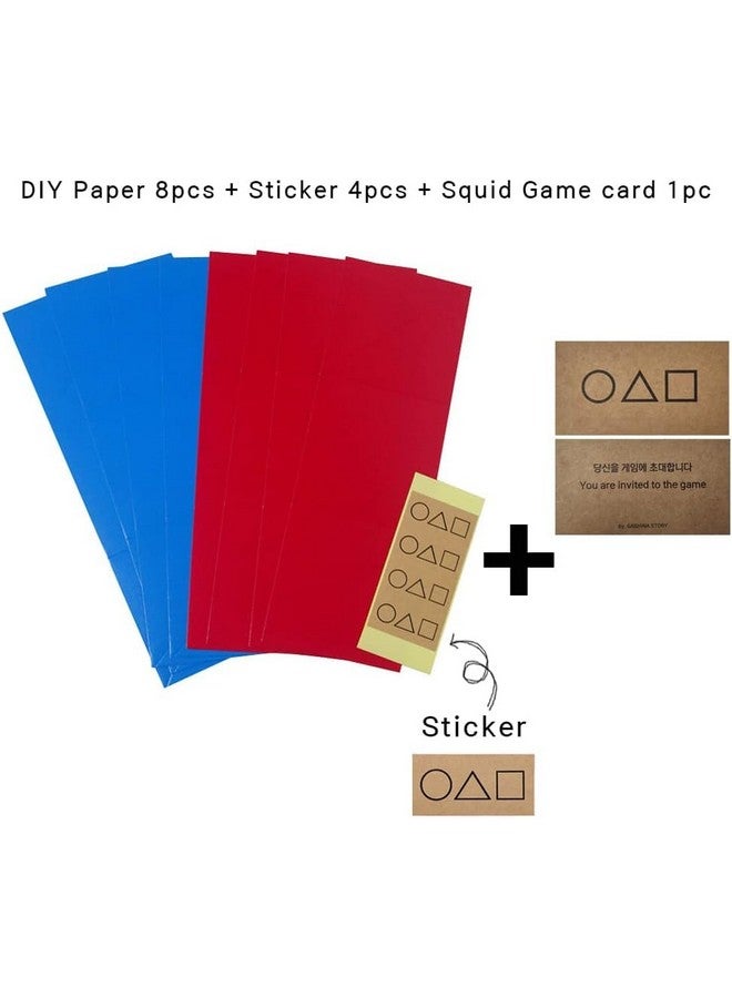 GASHINA STORY Ddakji(Ttakji) Game 4 Set + Sticker + Invitation Card from The TV Series Korean Traditional Game- Old-Fashioned Game kit (2 Pack) - Image 2