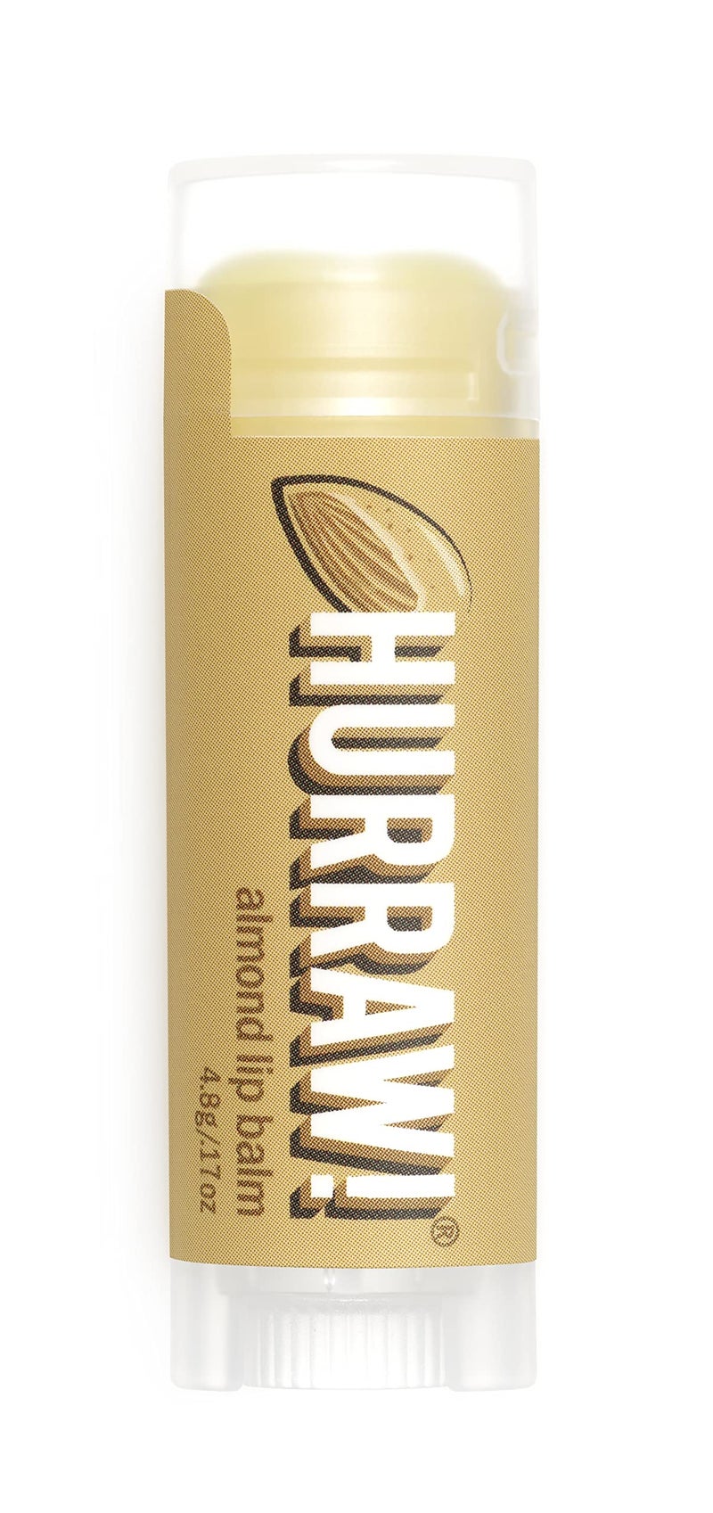 Hurraw Almond Lip Balm Organic Certified Vegan Cruelty and Gluten Free NonGMO 100 Natural Ingredients Bee Shea Soy and Palm Free Made in USA