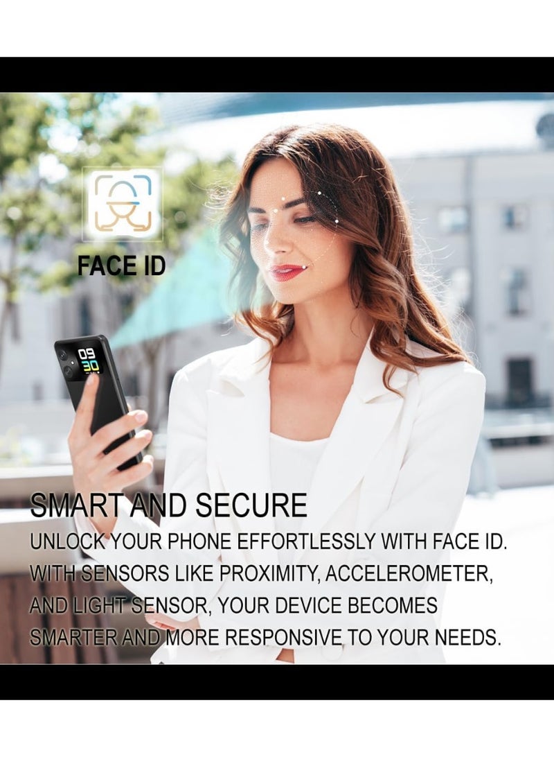 Cubot A20 Smart Phone 6.745" HD+ Front/1.83" Rear Screen 90Hz Android 14 5100mAh Battery 4GB RAM 128GB ROM/1TB Octa Core 48MP Main Camera 4G Dual SIM Face ID/GPS-Black - Image 2