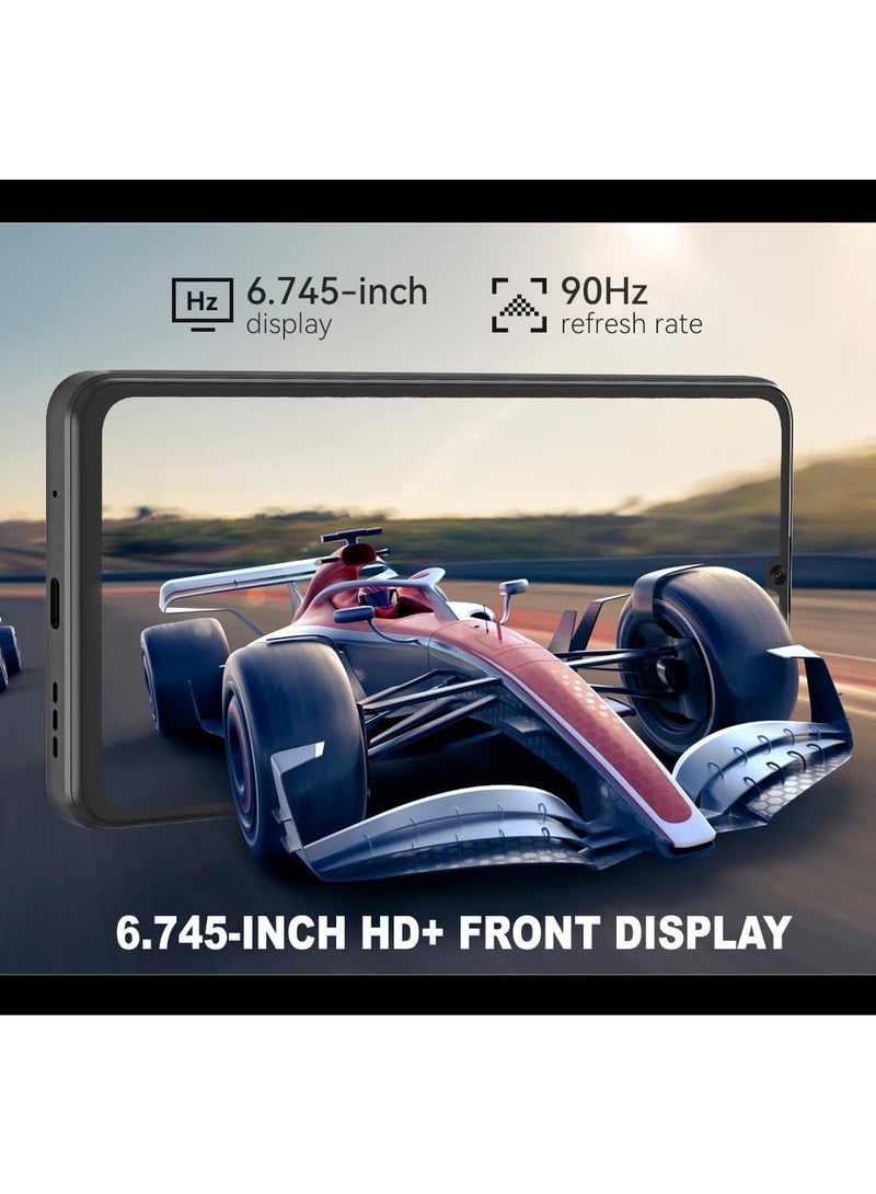 Cubot A20 Smart Phone 6.745" HD+ Front/1.83" Rear Screen 90Hz Android 14 5100mAh Battery 4GB RAM 128GB ROM/1TB Octa Core 48MP Main Camera 4G Dual SIM Face ID/GPS-Black - Image 4