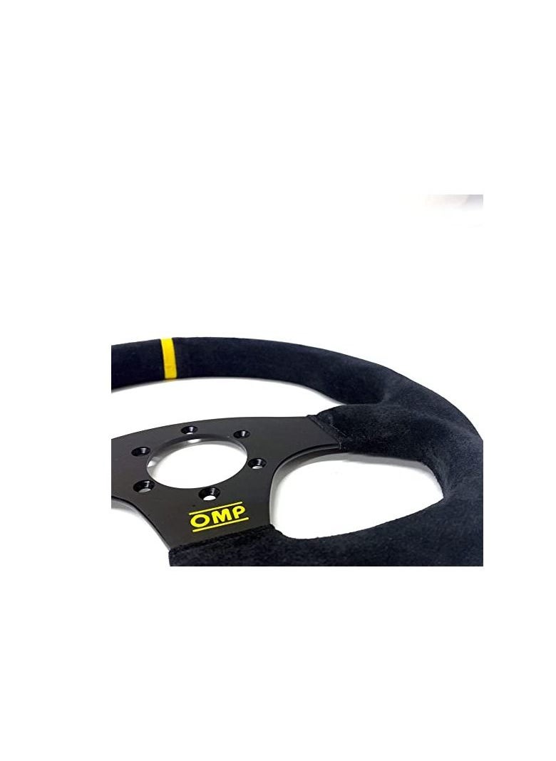 OMP OMP - Universal Racing Steering Wheel for Car, "D" Shaped Horn Race Tuning Style Sport Steering Wheel for Race/Rally/Motorsport/Car Sim Driving (DYT-5168) (Black)  - Image 3