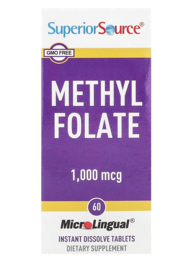 Superior Source Methyl Folate 1000 mcg 60 Instant Dissolve Tablets