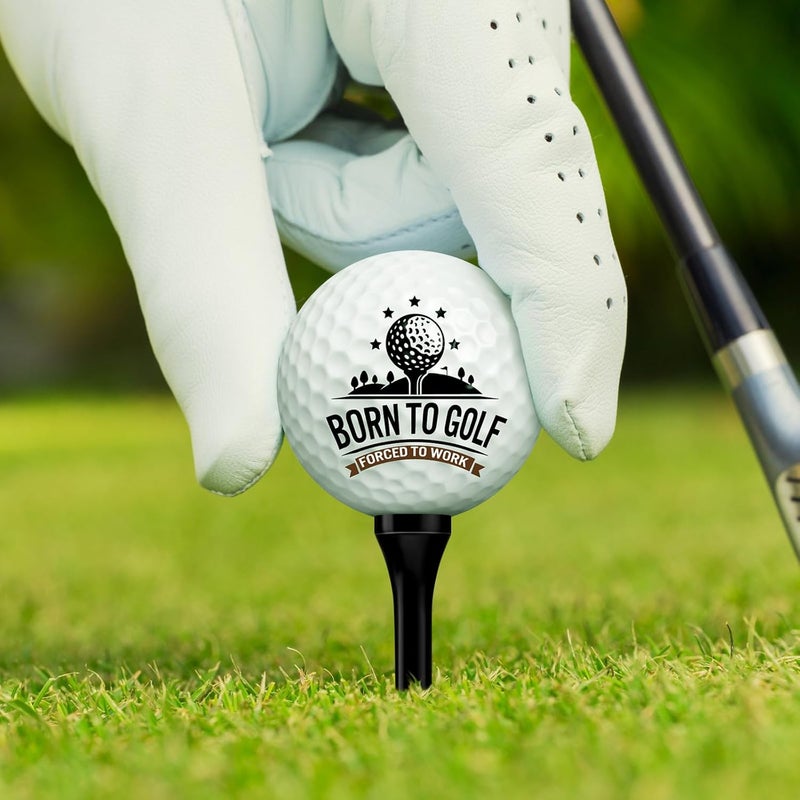 Arrowbash 6 Pack Funny Retirement Gifts Golf Balls Set with 6 Pack Golf Tees for Dad Husband Coworkers Golfers Golf Lovers Retirement Gifts - Image 3