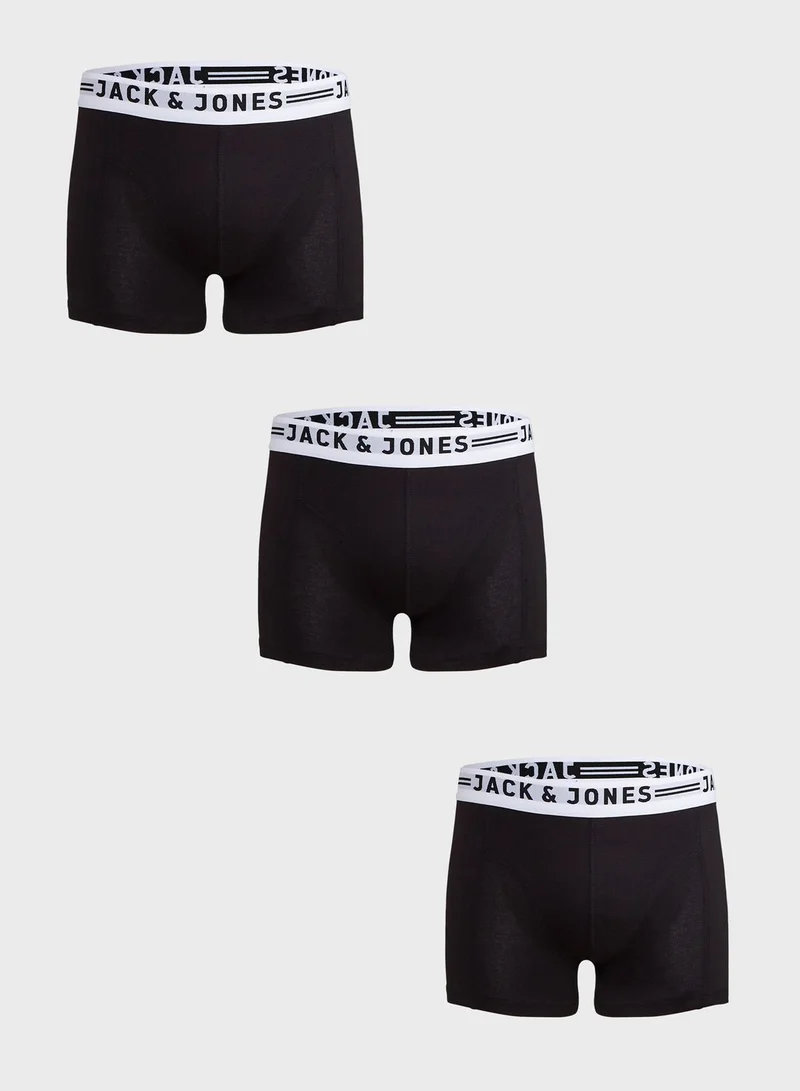 JACK & JONES Pack Of 3 Sense Trunks