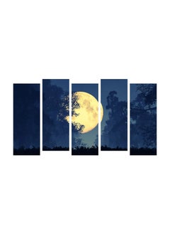 Paper Plane Design PAPER PLANE DESIGN Sunset Dark Moon View Split Panels Photo Frames for Wall Decoration (Multicolor, Size 27 x 50 inches) - Set 5 Pieces Frames(Art Deco_01)  - Image 1