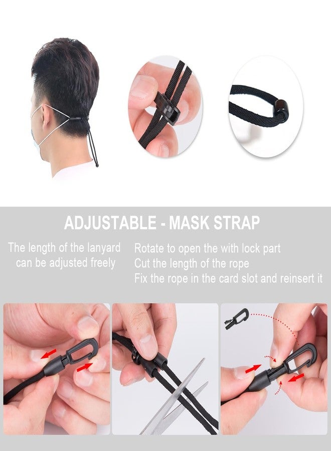 HX AURIZE Face Mask Extender Holders to Protect Ears Adjustable Black 4 Pcs - Image 5