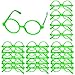 obmwang 20 Pack Green Round Glasses Frame No Lenses Wizard Glasses for Birthday Halloween Costume Dress Up Party Favors - Image 3