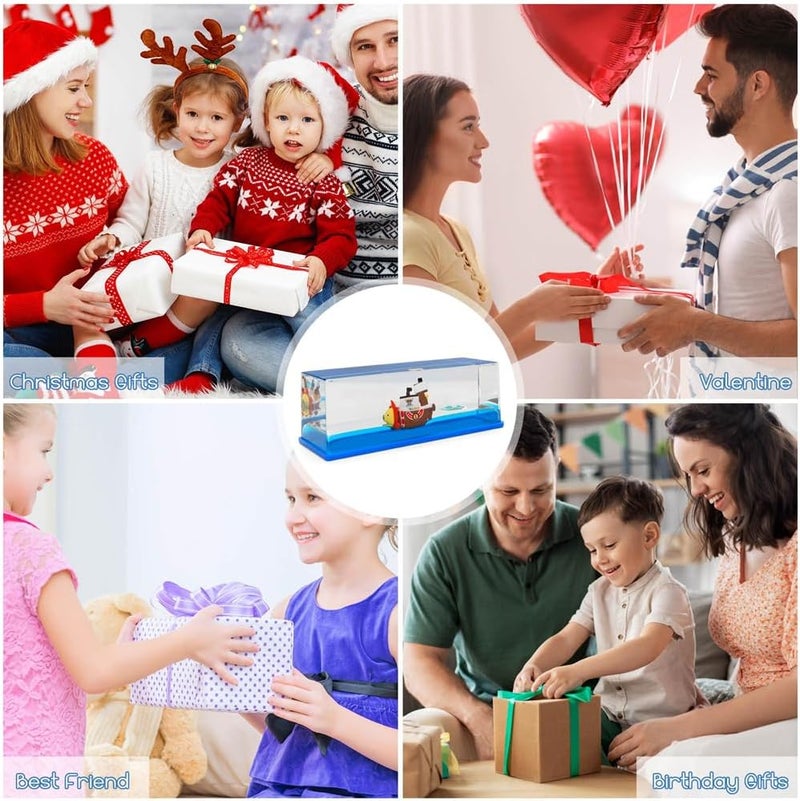 سفينة قراصنة غير قابلة للغرق في صندوق، نموذج انزلاق سائل للزينة، ديكور طاولة منزلي بحري، هدية لعبة أكريليك، قطعة واحدة صوت ألف شمس - Image 5