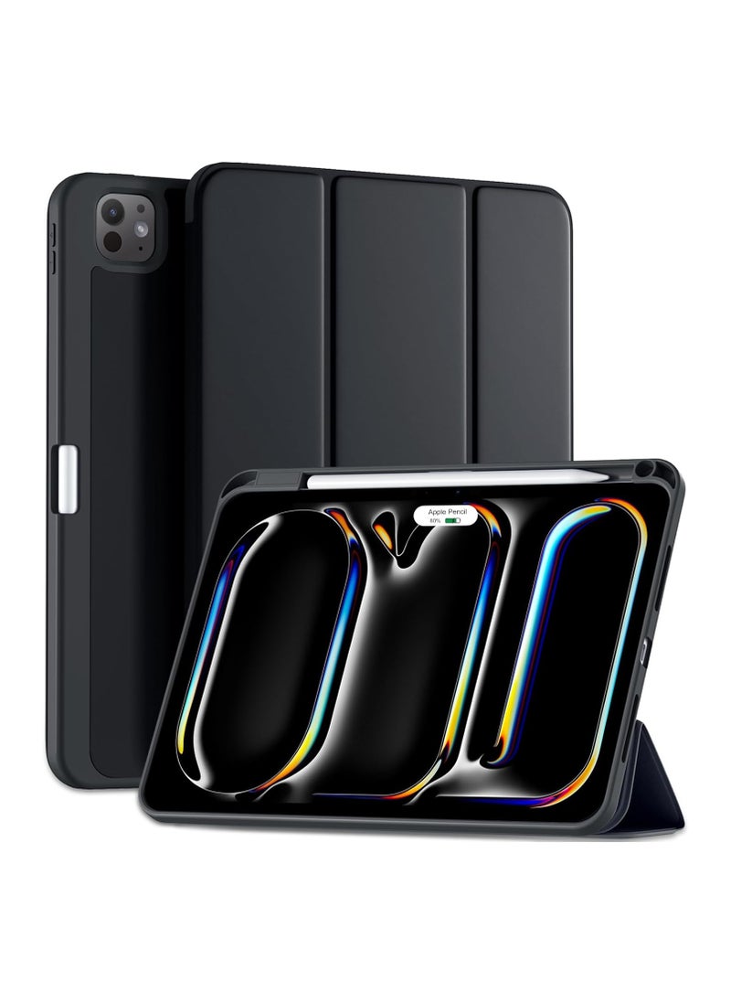 General - Case for iPad Pro 11-inch (M4, 5th Gen 2024) with Pencil Holder, Smart Sleeve with Protective Tri-Fold Stand and Soft TPU Back, Auto Wake/Sleep, Pencil Charging Support - Image 1