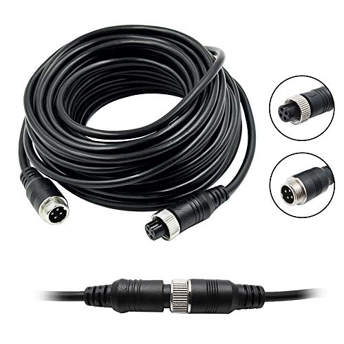 UmiMirari Hxchen 10M/33FT Car 4-Pin Aviation Video Extension Cable for CCTV Rearview Camera Truck Trailer Camper Bus Motorhome Vehicle Backup Monitor Waterproof Shockproof System - (1 Pc) - Image 2