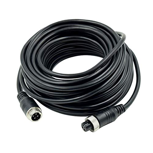 UmiMirari Hxchen 10M/33FT Car 4-Pin Aviation Video Extension Cable for CCTV Rearview Camera Truck Trailer Camper Bus Motorhome Vehicle Backup Monitor Waterproof Shockproof System - (1 Pc) - Image 1