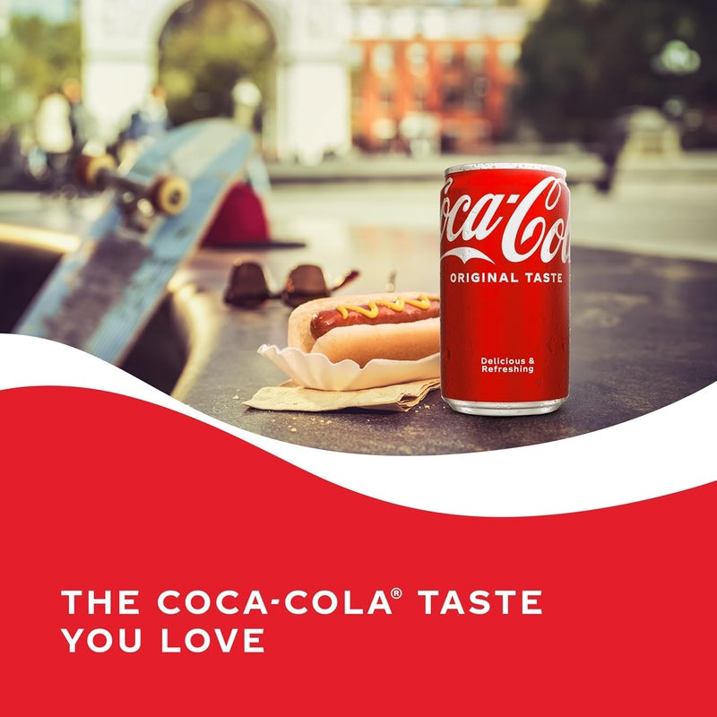 Coca-Cola Fridge Pack Soda Soft Drinks, 7.5 fl oz Mini Cans - 10 Pack - Image 3