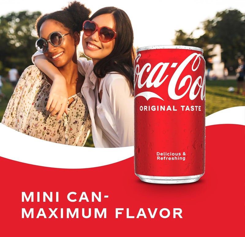Coca-Cola Fridge Pack Soda Soft Drinks, 7.5 fl oz Mini Cans - 10 Pack - Image 5