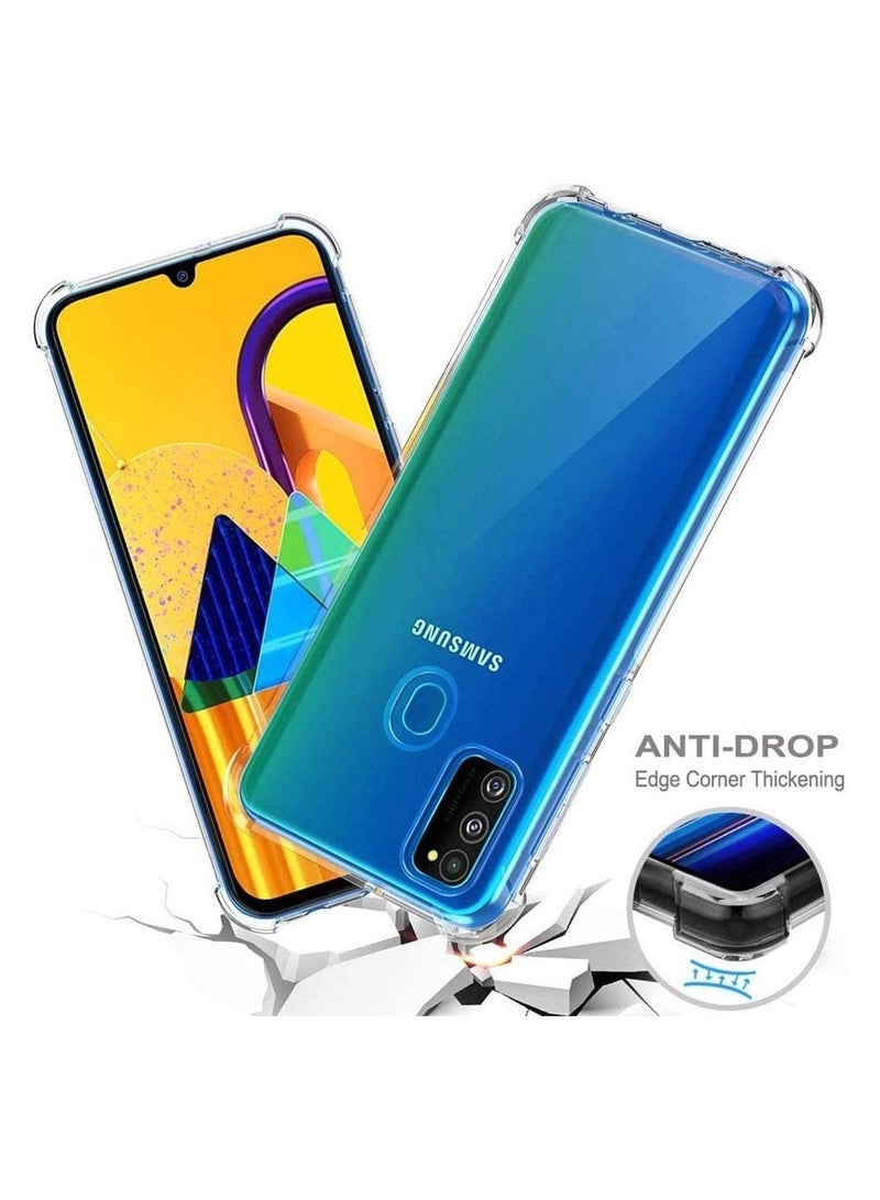 IAF Samsung Galaxy M30S Case Cover Protective Shock Absorption Bumper soft Transparent Case (Clear) - Image 2