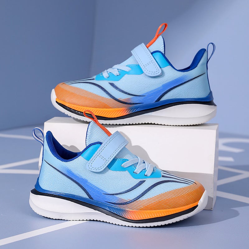 Boys' Shoes Spring And Style 2025 Mesh Breathable And Comfortable Soft-Soled Velcro Casual Shoes For Middle-Aged And Older Students - Image 2