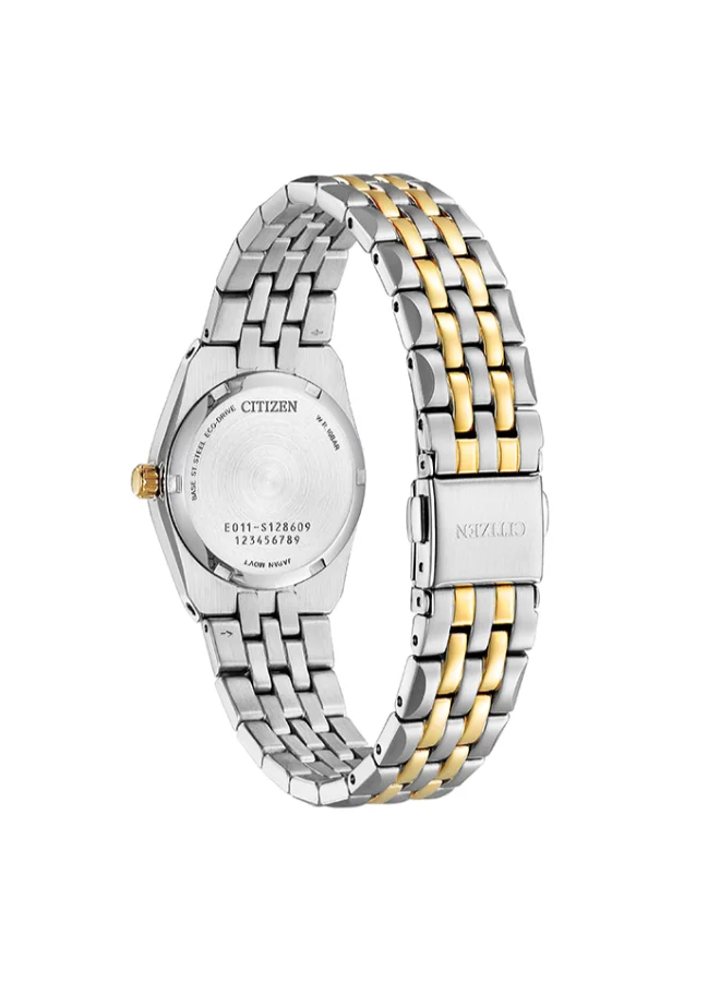 CITIZEN Women's Stainless Steel with Two Tone Strap Eco-Drive Standard Watch EW2299-50E - 28 mm