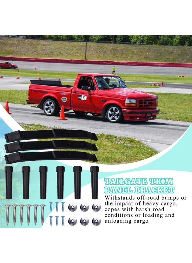 gtpartes Bracket Set for Tailgate Trim Panel Fit for 1987-1996 F150 F250 F350 - Image 5