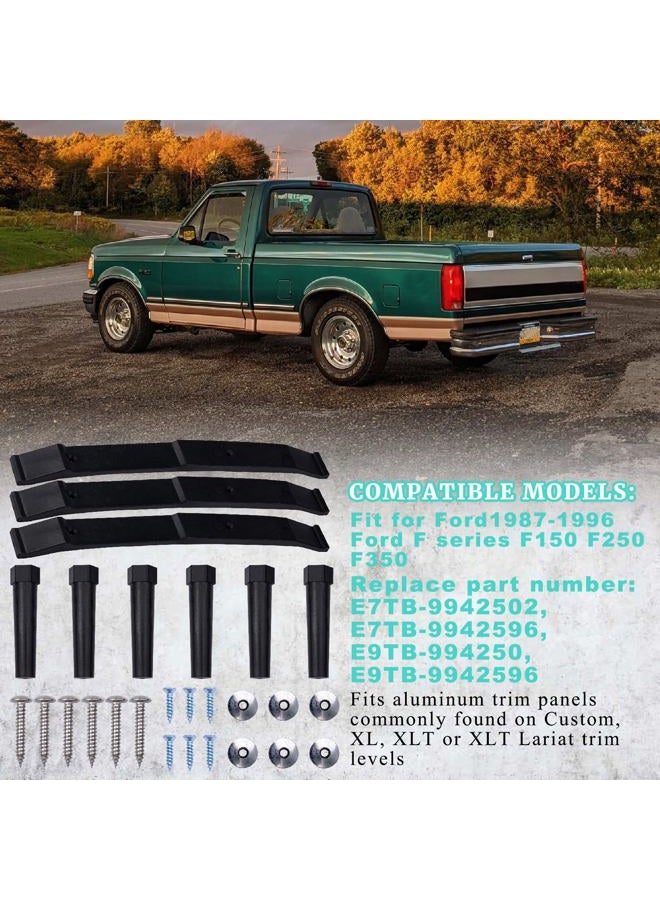 gtpartes Bracket Set for Tailgate Trim Panel Fit for 1987-1996 F150 F250 F350 - Image 3