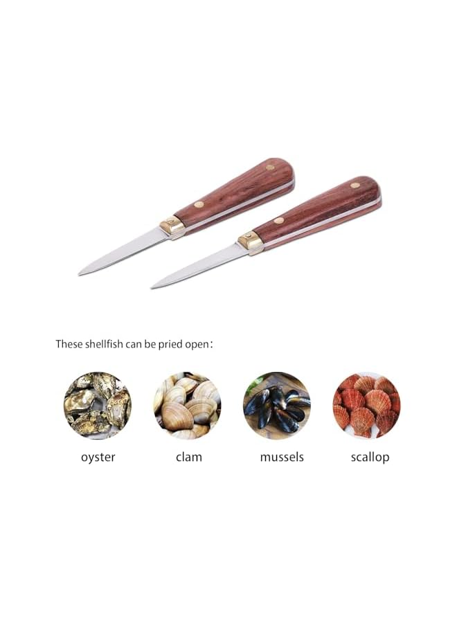S-TOP Oyster Knife, Shucking Knife Not Easy To Break And Bend, More Secure With Gloves (2 1 Glove L), Best Set - Image 3