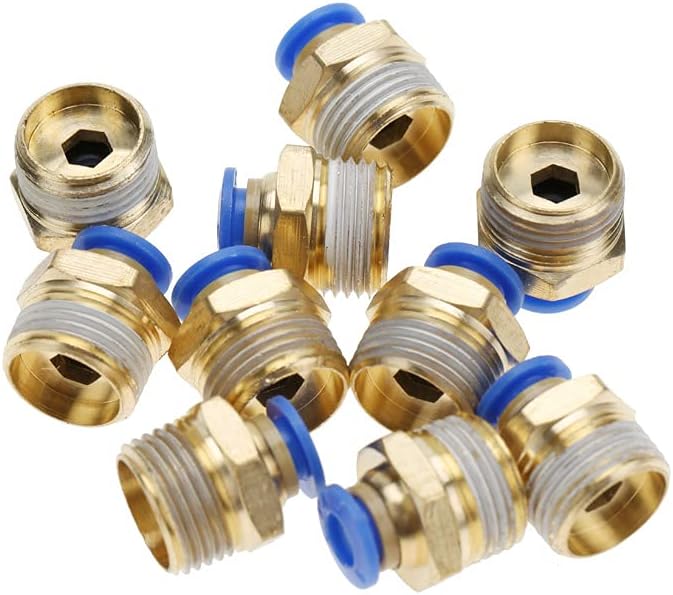 موصلات هوائية سريعة 6 مم ملحقات هواء معدنية عالية الضغط مجموعة 20 قطعة مقاس PC6 4 5 قطع - Image 1