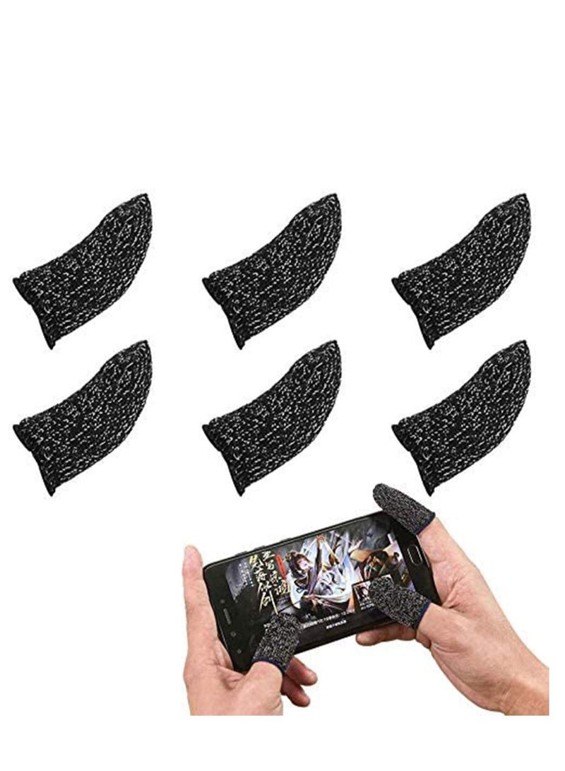 Captaintech Touch Screen Finger Glove Conductive Fiber Fingertips Sweatproof Non-slip Ultra-thin Breathable Universal Touche Screen Finger Sleeves for Android Mobile Games - Image 1