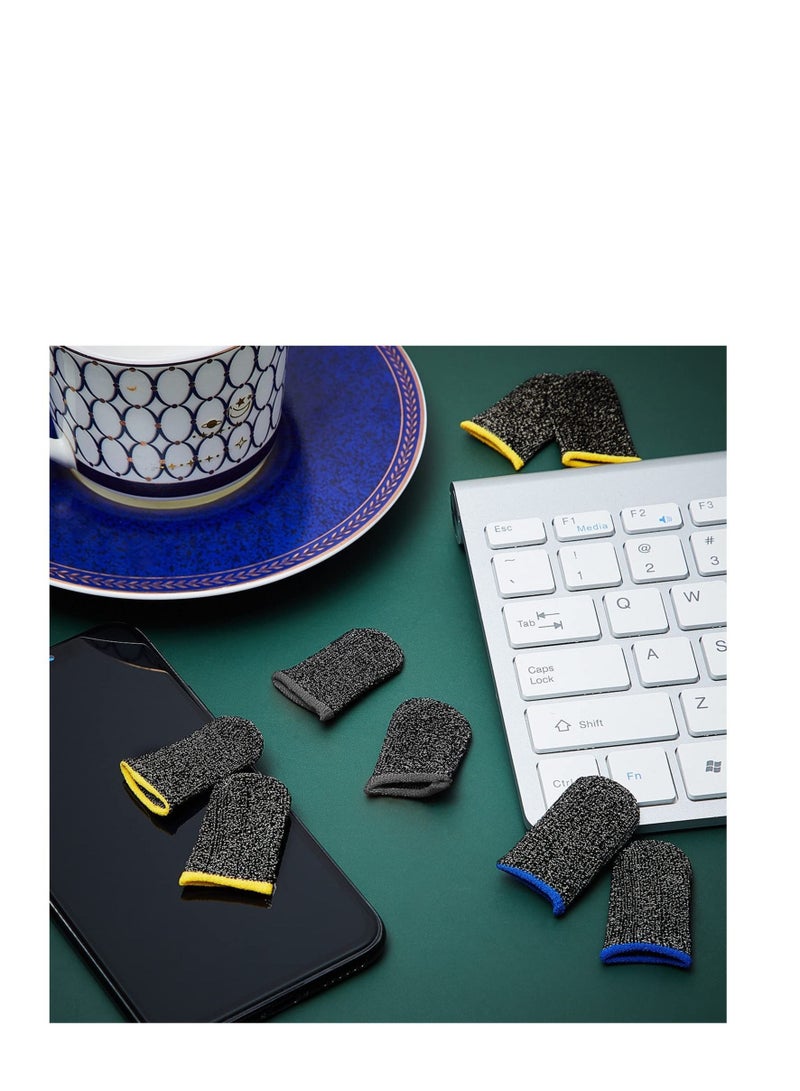 Captaintech Touch Screen Finger Glove Conductive Fiber Fingertips Sweatproof Non-slip Ultra-thin Breathable Universal Touche Screen Finger Sleeves for Android Mobile Games - Image 5