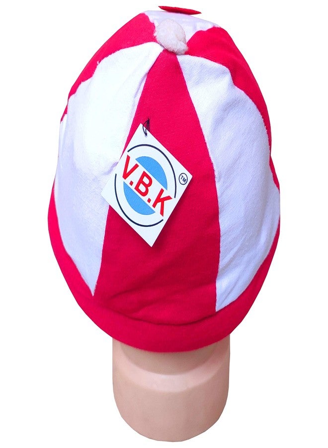 V.B.K طقم قبعات/قبعات/طوبي للأطفال الذكور والإناث من V.B.K®، عبوة من 6، قماش ناعم 100% (3-6 أشهر) متعدد الألوان - Image 3