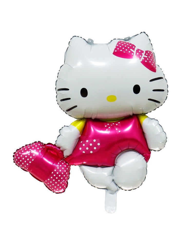 24-piece cartoon Sanrio Hello Kitty series shaped balloon decoration set suitable for children's birthday parties and theme party supplies (including 5 large shaped balloons + 1 birthday balloon flag + 18 round balloons) - Image 3
