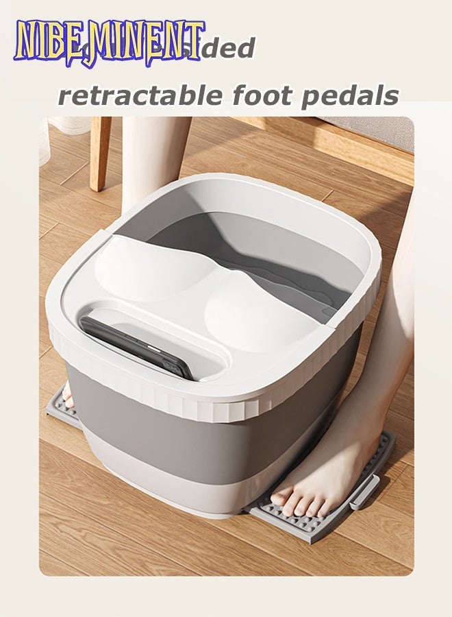 NIBEMINENT Foldable Footbath Basin, Portable Foldable Footbath Basin, Portable Foot Soaking Tub Massager SPA Soak Tub Massage Basin with Footstool and Cover, for Pedicure MassageFoot Soaking Tub SPA Massage Basin with Footstool and Cover, for Pedicure Massage - Image 4