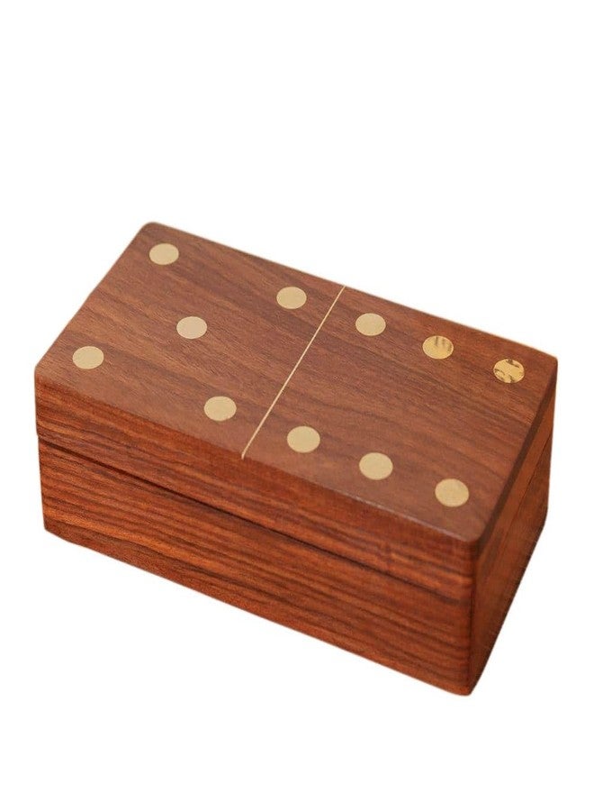 Timber Revival Co Domino Set, Double Six Dot Domino'S Blocks with Wooden Box Set of 28 for 2-4 Players for Adult (Domino Tiles) Size 5.75 x 3.25 x 1.75 inches - Image 2