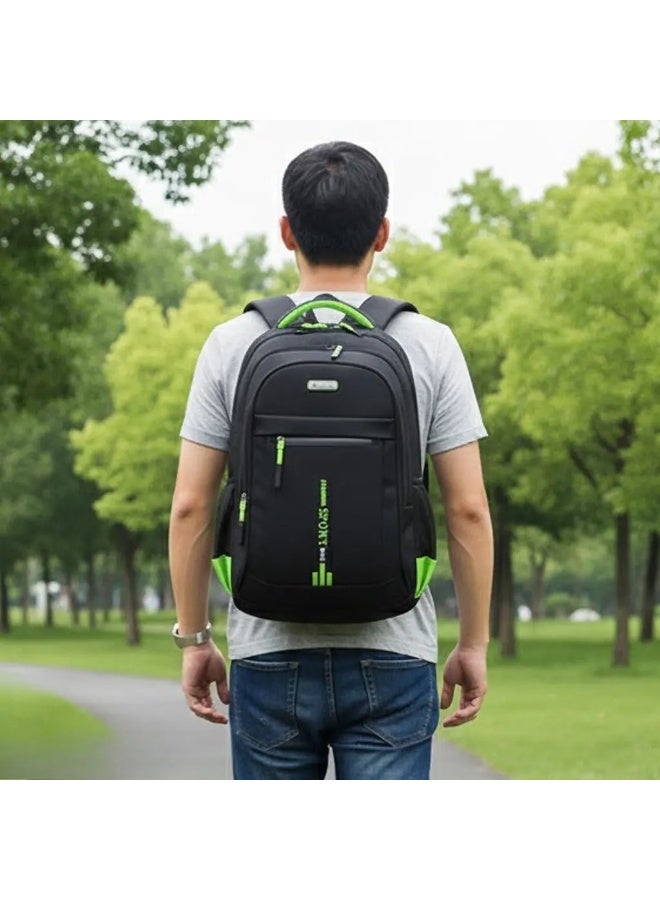 Large Capacity Casual Backpack for Men & Women, Business Travel, School, and Laptop, Black - Image 1