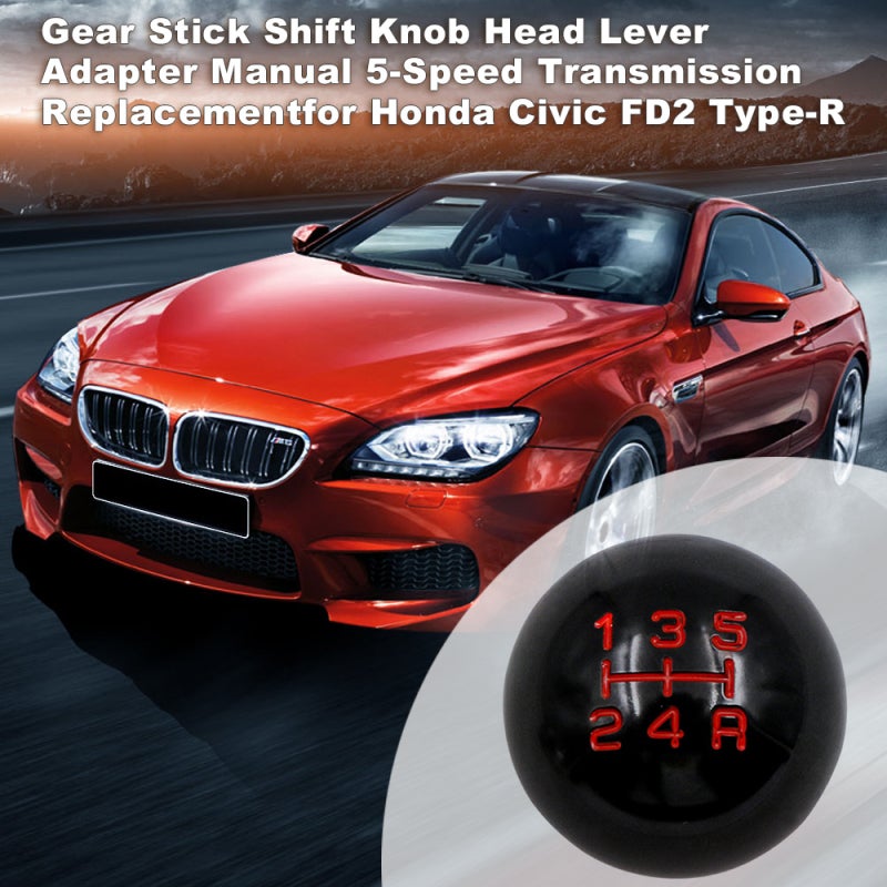 Shift Knob: 5-Speed Black Premium Durable Material - Ergonomic Design Comfortable Touch Wear Resistant Shift Knob for Honda Civic Vehicle Upgrade Driving Comfort - Image 5