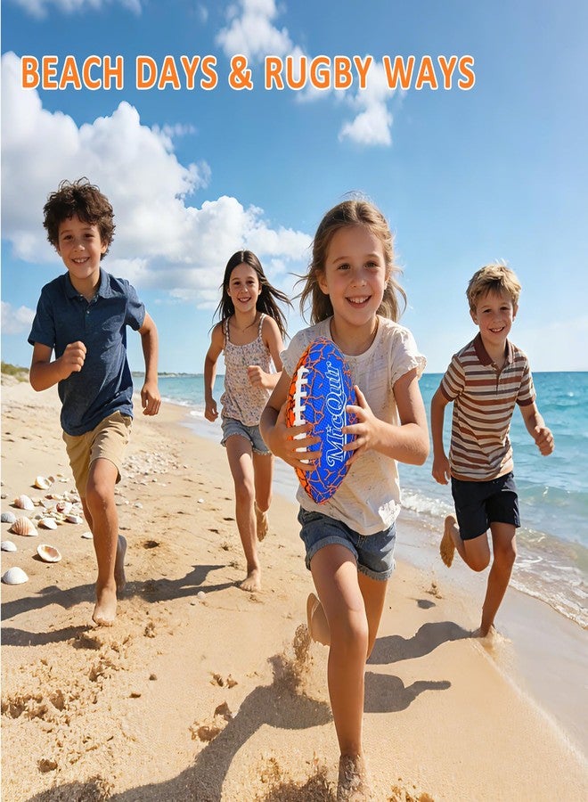 MicQutr Pool Beach Water Football, 9.25 Inch Waterproof Floating Football with Textured Grip & Air Pump, Outdoor Summer Sports Toy for Lake Swimming Family Games, Gifts for Kids Adults(2Pack-Mix) - Image 3