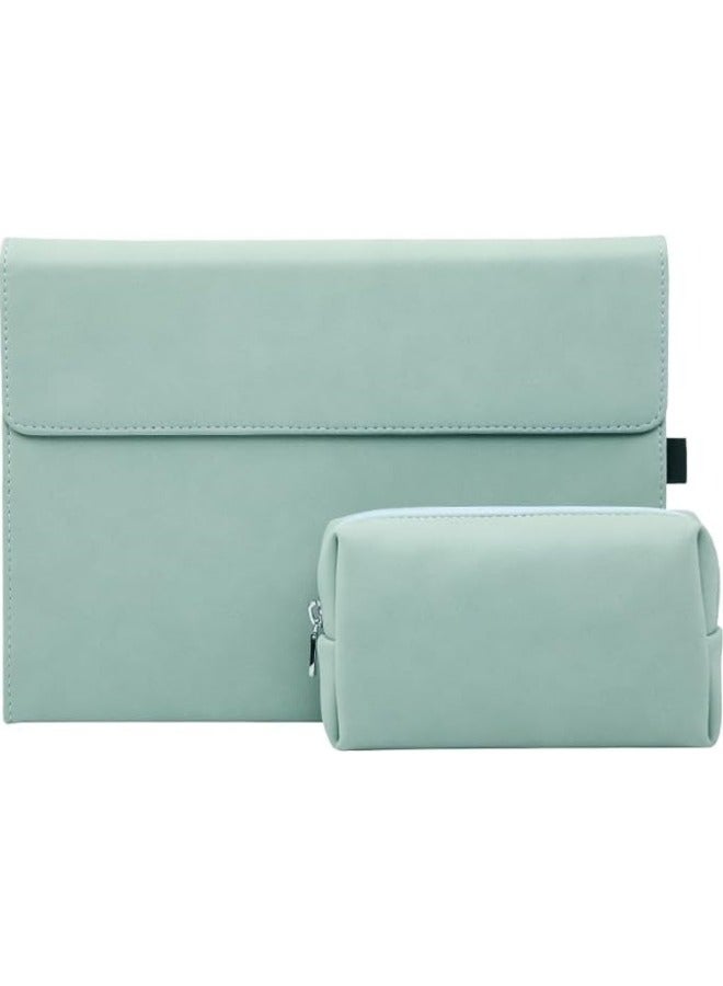 Compatible with Surface Pro 9 Case 2022, PU Leather Protective Shell Cover Tablet Sleeve with Small Bag Support Multi Viewing Angles Compatible with Type Cover Keyboard - Image 1
