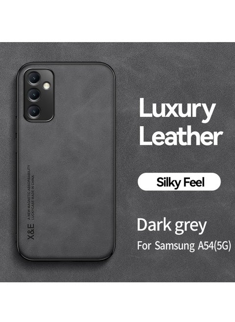 Case for Samsung A54 5G Cover Bumper Built-in Metal Plate Dark Grey