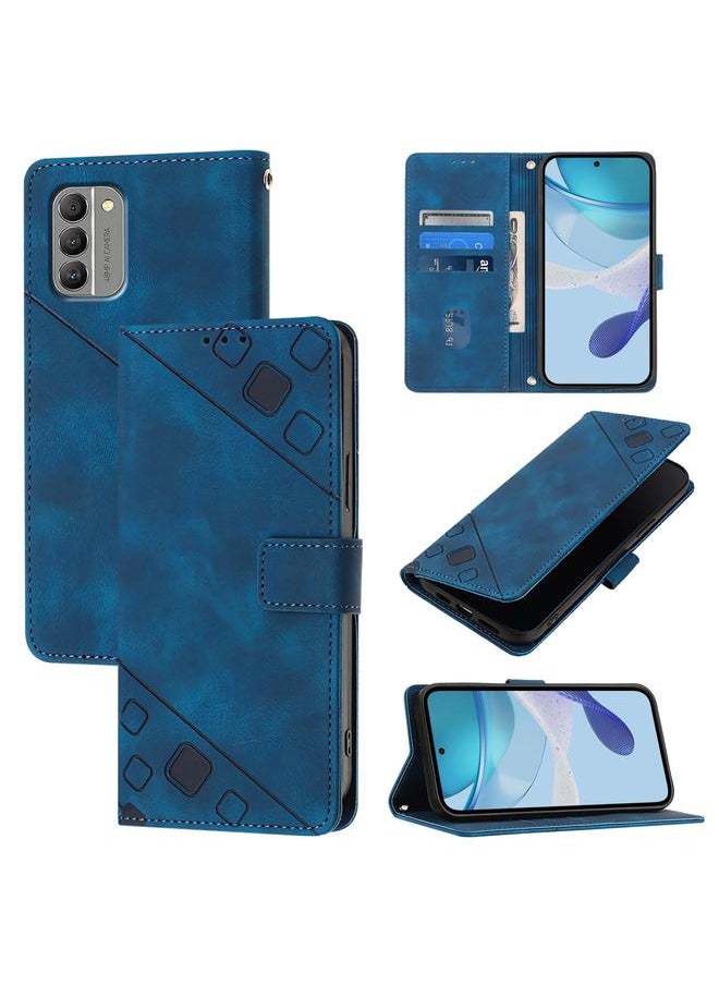 إيروريكس - جراب جلدي منقوش لهاتف Nokia G400 (أزرق) - Image 1