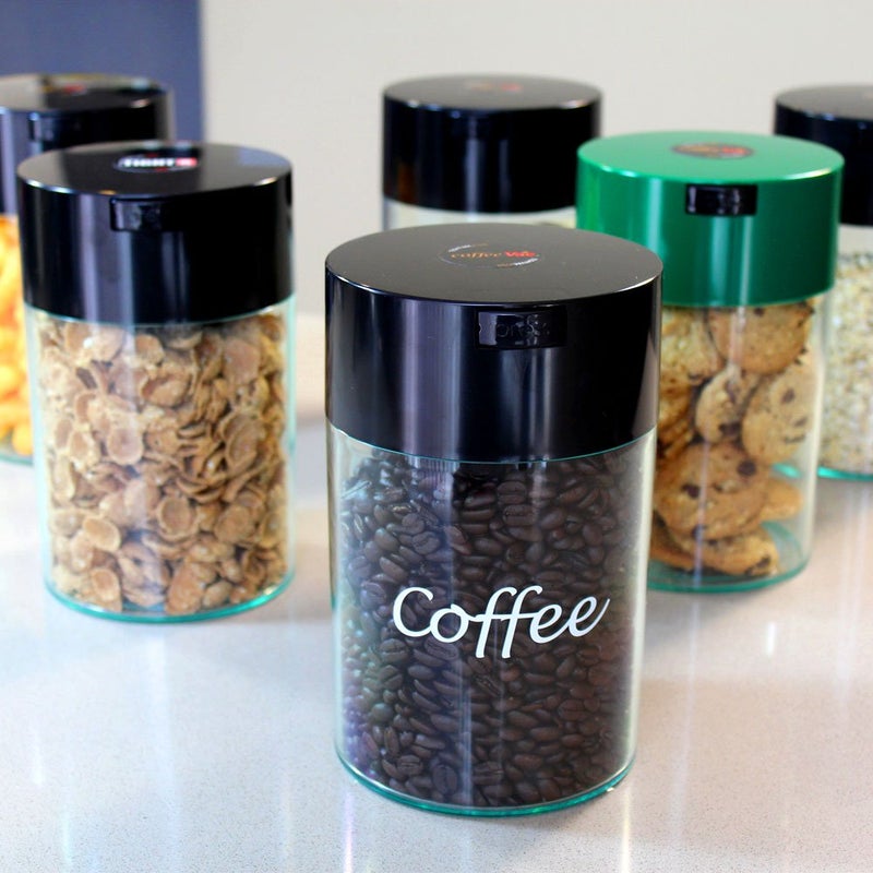 Coffeevac Multi-Use Vacuum Seal Portable Storage Airtight Container  1/2-Pound  Green Tint - Image 4