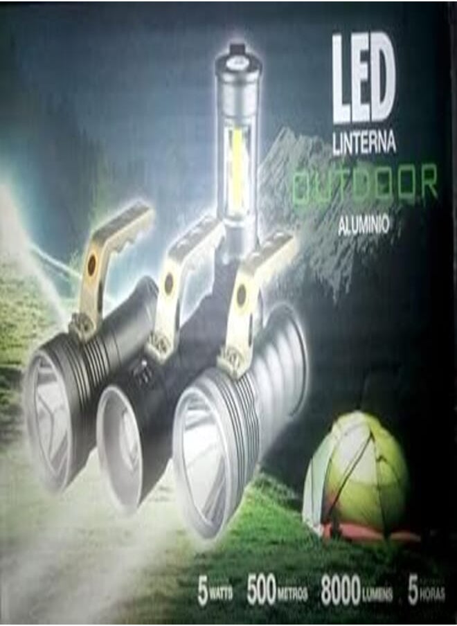 Generic LED Rechargeable Handheld Flashlight - 8000 Lumen 