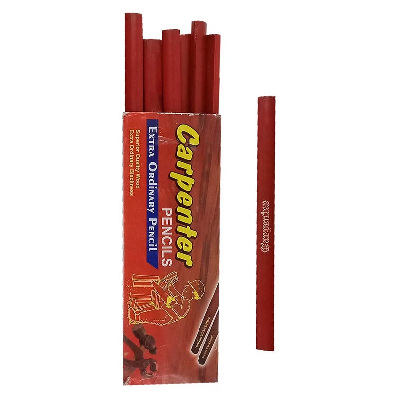 DIY Crafts pack of 3Pcs DIY Crafts 10 Pcs Oval Black Graphite Red Carpenter Pe pack of 3Pcs DIY Crafts - Image 1