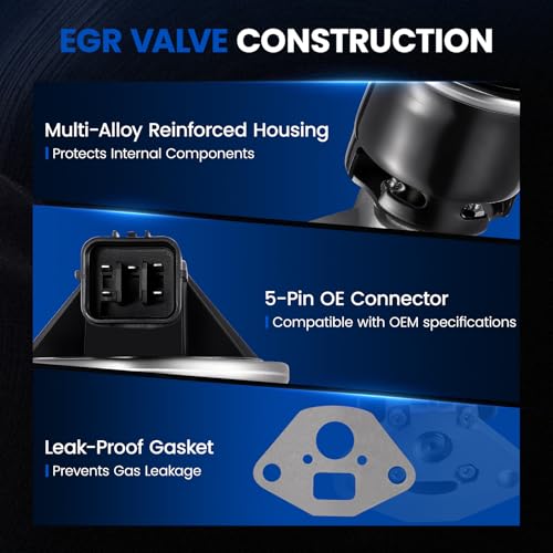SYKRSS EGR Valve EGV658 Compatible with Honda Accord 19982007Pilot 20032008Odyssey 19992011Ridgeline 20062008 Replaces 18011P8AA00 12581515 Compatible with Acura TL MDX CL RL - Image 3