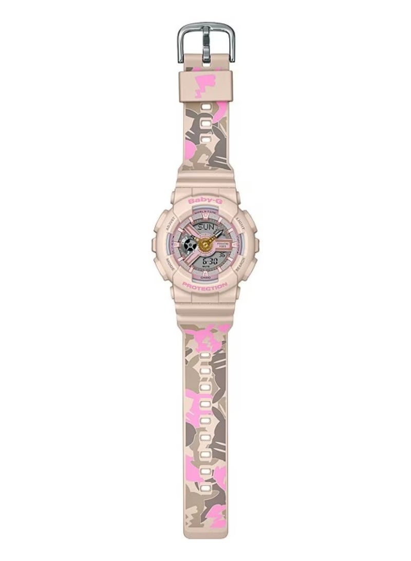 G-SHOCK Baby-G x Pokémon Pikachu Analog-Digital Women’s Watch BA-110PKC-4A, 43.4 mm Pink Resin Case & Strap, Shock-Resistant, LED Light, World Time, 100 m WR - Image 2